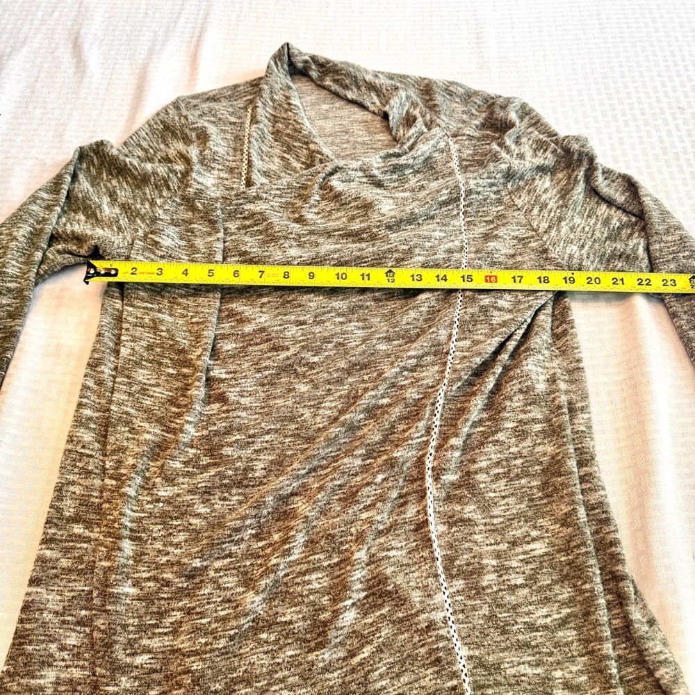 89th & Madison XL Gray‎ Waterfall Women's Cardigan Marled Open Front Lightweight - Picture 9 of 10